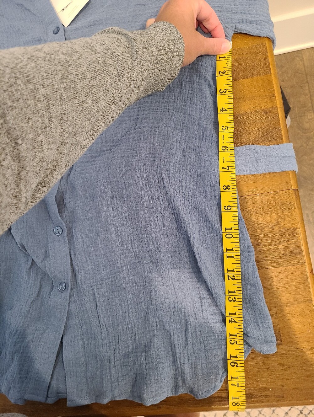 Andies Swim The Corvo Button Up In Blue - Picture 5 of 5